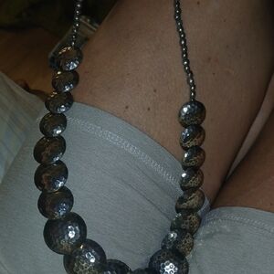 Elegant Silver Beaded Necklace